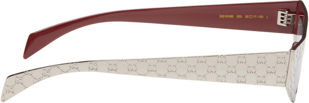 Gucci GG1916S 003 Sunglasses Gold Cat Eye Frame, Grey with GG Pattern Lenses Gucci GG1603S 001 Gold Grey Cat Eye Sunglasses - eye-oo.com main image 2
