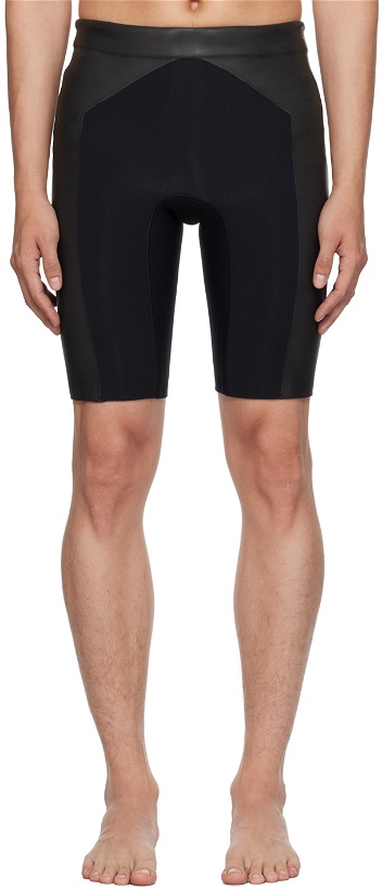 Photo: Dion Lee Haydenshapes by Dion Lee SSENSE Exclusive Black & Gray Swim Shorts