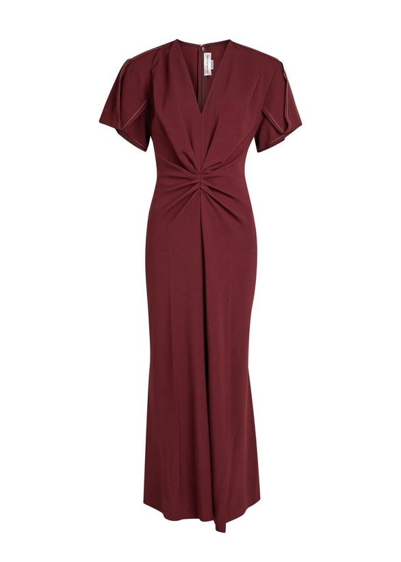 Victoria Beckham Crepe Midi Dress Red Victoria Beckham