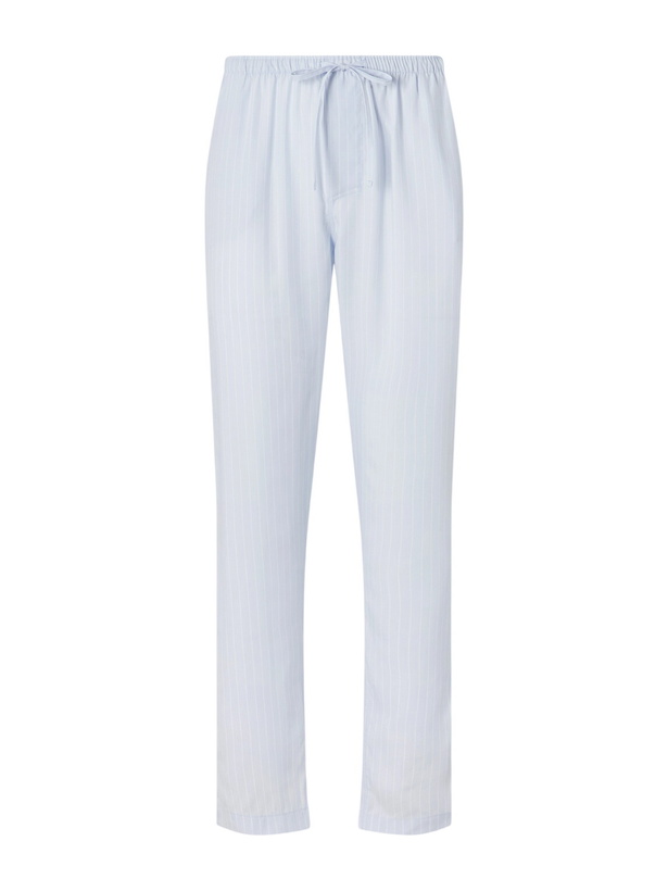 Photo: Zimmerli - Straight-Leg Striped TENCEL™ Lyocell Pyjama Trousers - Blue