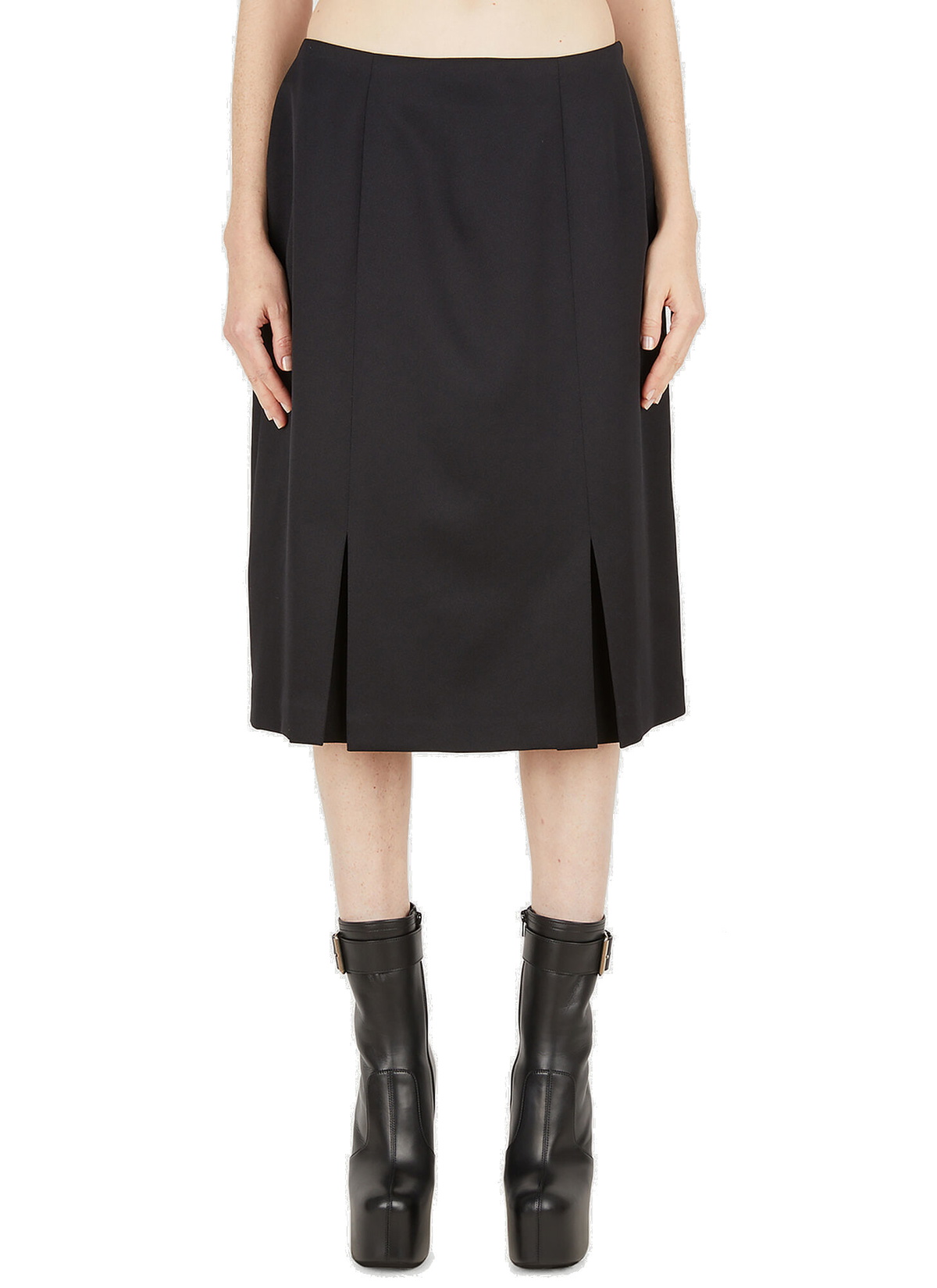 Pleated Skirt in Black Raf Simons