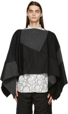 Comme des Garçons Shirt Black & Grey Wool Shawl