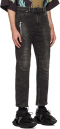 Balmain Black Biker Jeans