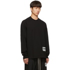 Rick Owens Black Patch Crewneck Sweater