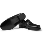 J.M. Weston - Leather and Suede Penny Loafers - Men - Black