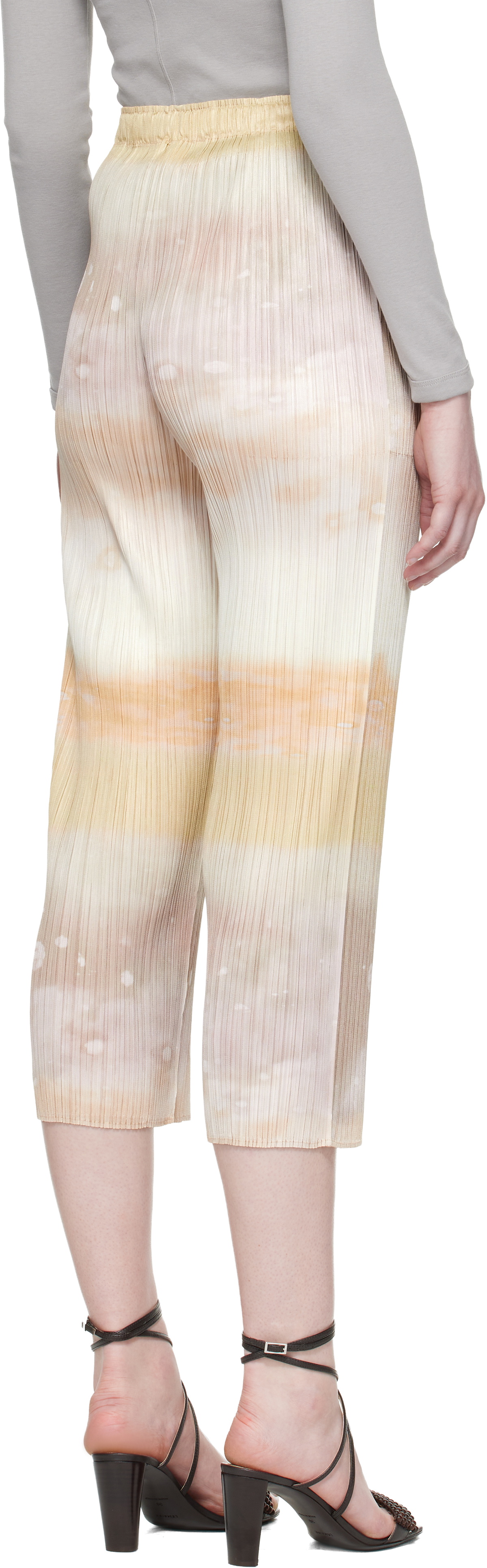 PLEATS PLEASE ISSEY MIYAKE Beige Sea Bubble Trousers