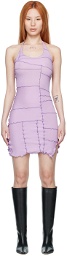 Sherris Purple Nylon Mini Dress