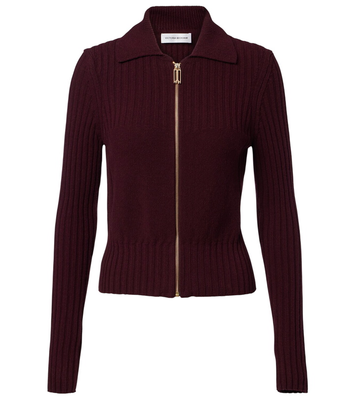 Photo: Victoria Beckham Wool and cashmere-blend zip-up cardigan