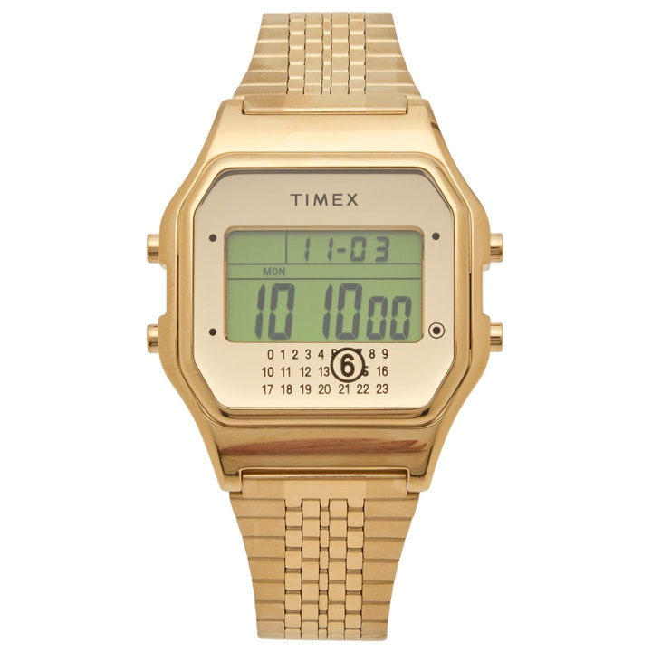 Photo: Timex x MM6 T80 Gold-Tone Watch & Bracelet in Gold 