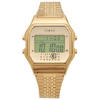 Timex x MM6 T80 Gold-Tone Watch & Bracelet in Gold 