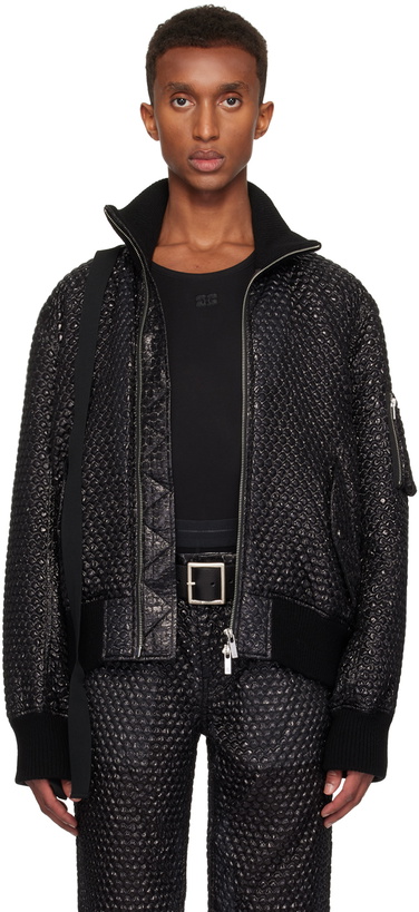 Photo: Helmut Lang Black Seatbelt Down Bomber Jacket
