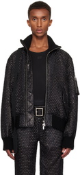 Helmut Lang Black Seatbelt Down Bomber Jacket