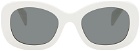Prada Eyewear White Round Sunglasses