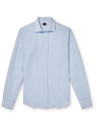 MP Massimo Piombo - Striped Linen Shirt - Blue