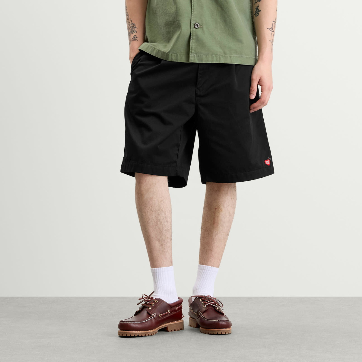 Human Made Men's Pleated Skater Shorts in Black
