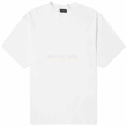 Balenciaga Men's Surf Logo T-Shirt in White/Light Blue