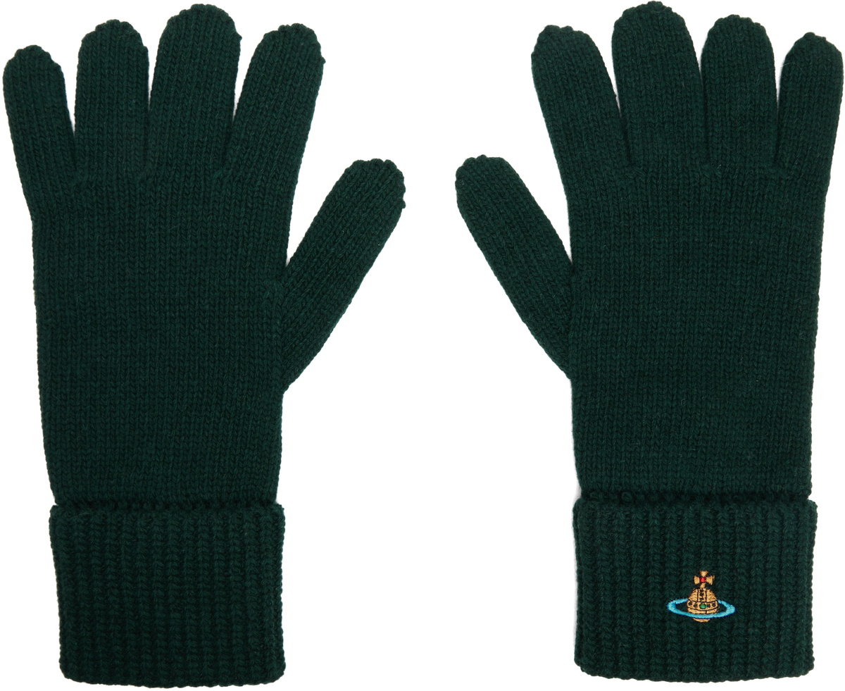 【Vivienne Westwood】 (W) Big Orb Knit Gloves Charcoal Vivienne Westwood Gray Orb Gloves | eBay
