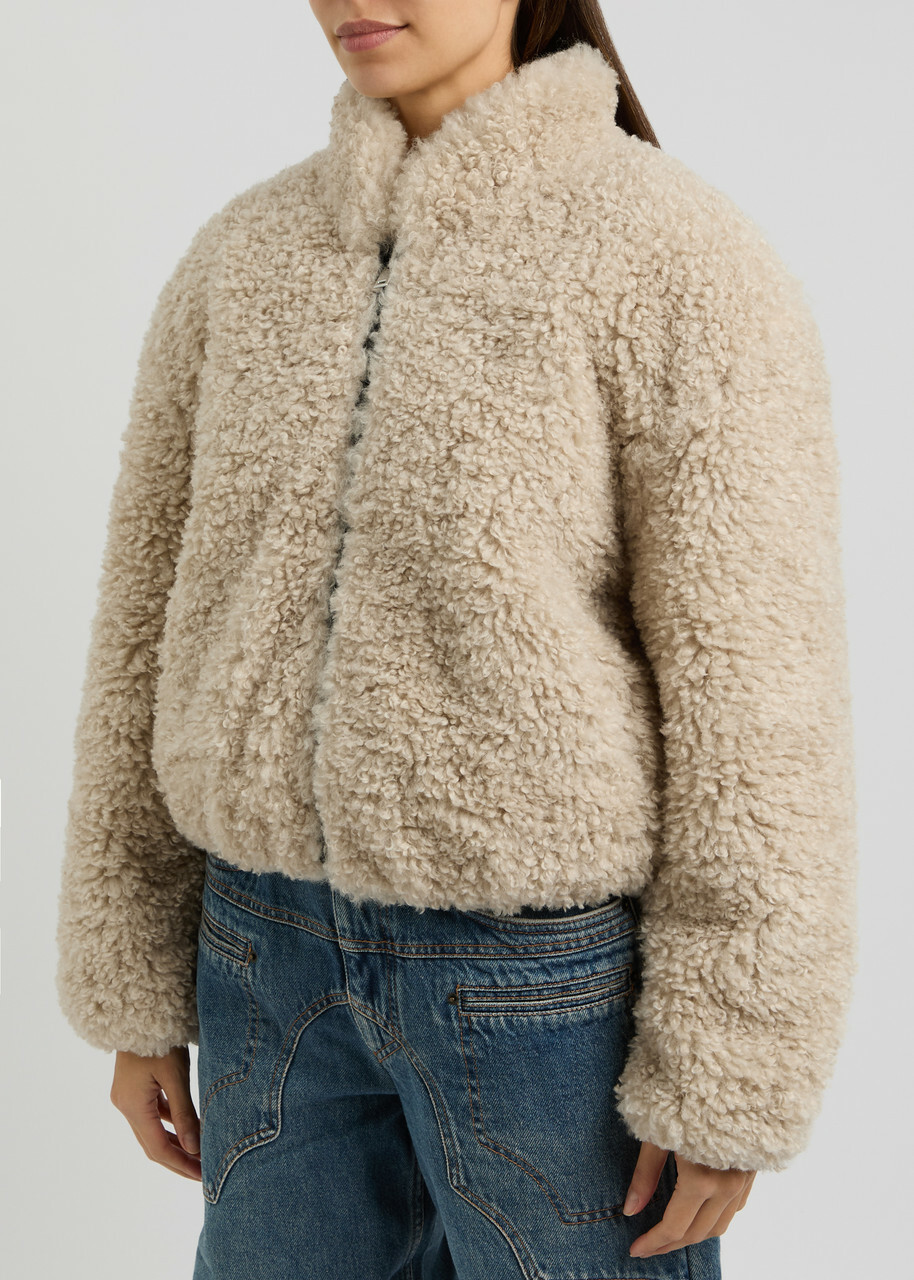 Isabel Marant étoile Anasta Faux Shearling Jacket Ecru Isabel