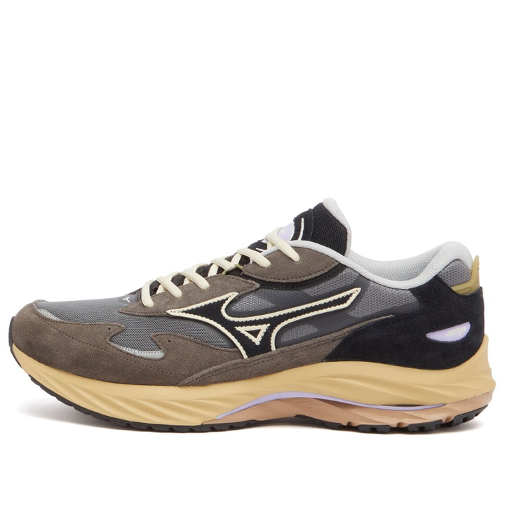 Photo: Mizuno Wave Rider Beta Sneakers in Quiet Shade/Black/Magnet