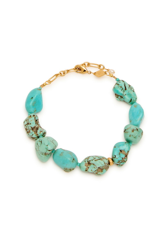 Photo: Anni LU Beach Cocktail Beaded Turquoise Bracelet - One Size