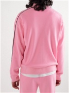Palm Angels - Striped Logo-Embroidered Cashmere Track Jacket - Pink