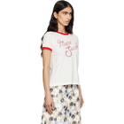 Marc Jacobs Off-White 'Marc' Logo Ringer Femme T-shirt