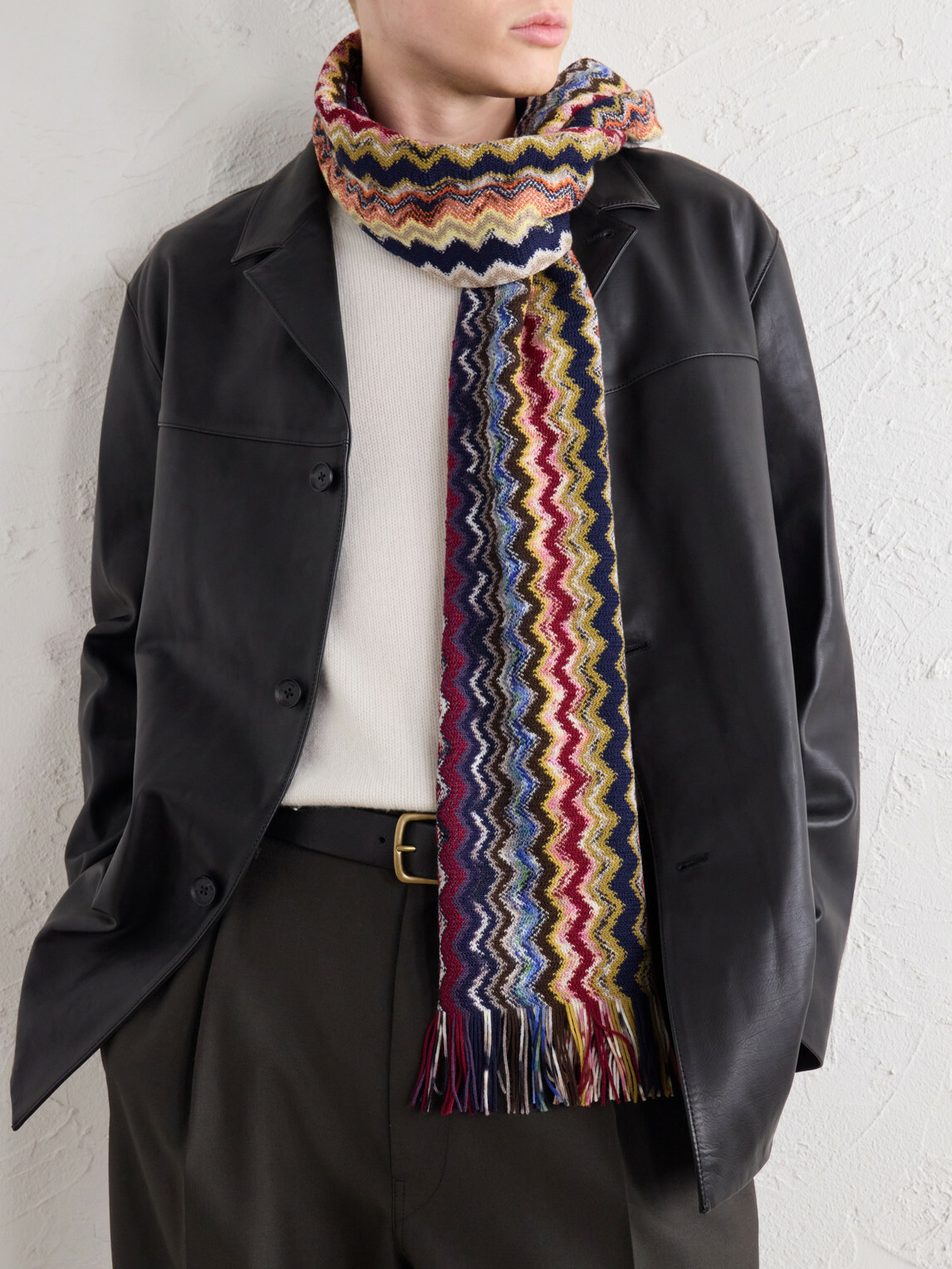 Missoni - Striped Crochet-Knit Wool Scarf - Multi