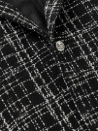 Mastermind World - Logo-Embroidered Cotton-Blend Tweed Bomber Jacket - Black