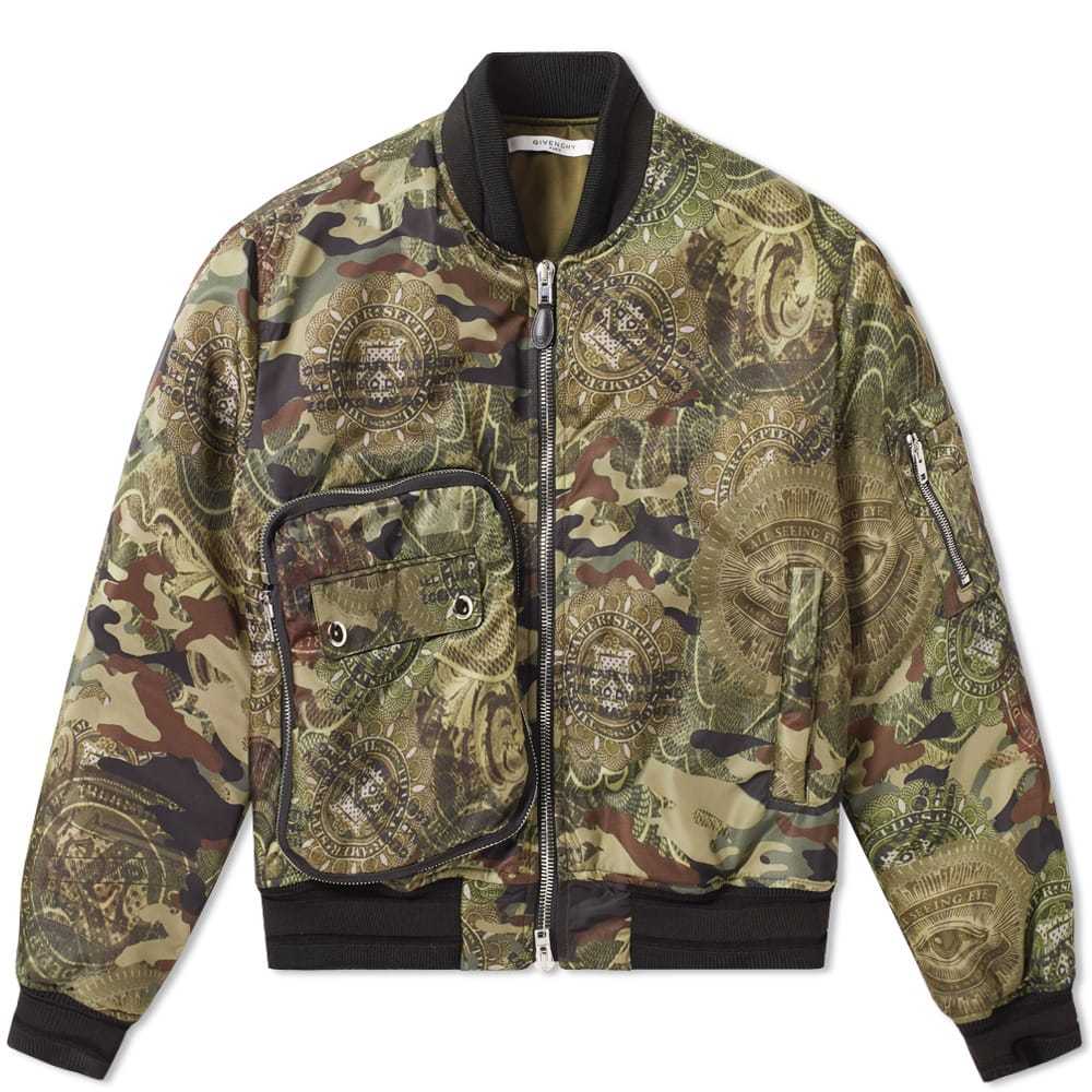 Givenchy Dollar Camo Bomber Jacket Green Givenchy