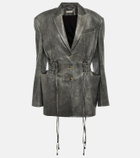 The Mannei Antibes leather blazer