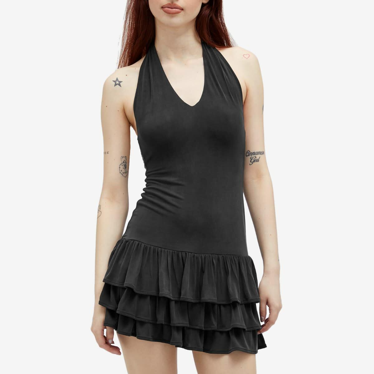 Peachy Den Women's Kylie Halter Mini Dress in Graphite