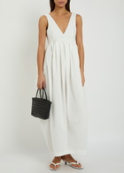 Rohe Sculpted Cotton-blend Poplin Maxi Dress White