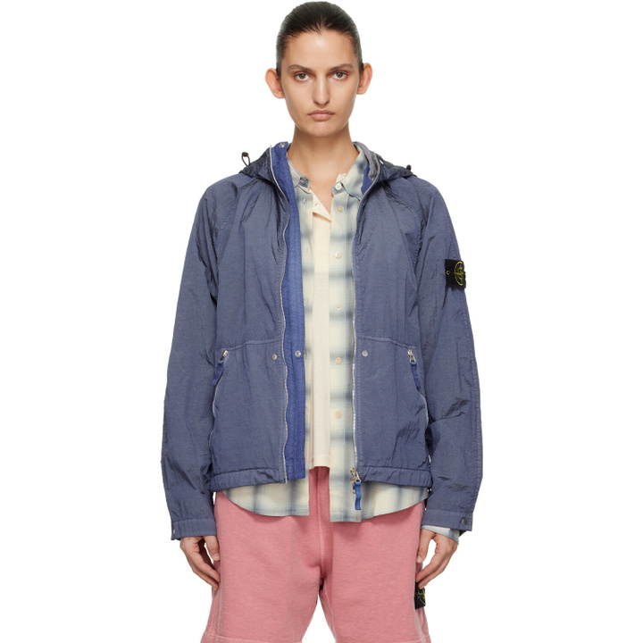 Photo: Stone Island Navy 4100119 Nylon Metal ECONYL Watro-TC Jacket