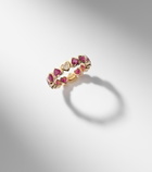 Shay Jewelry 18kt yellow gold ring with rubies and diamonds