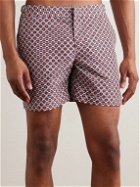 Orlebar Brown - Bulldog Mid-Length Printed Recycled Swim Shorts - Red