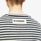 Jil Sander Men's Plus Boiled Wool Back Logo T-Shirt in Raven