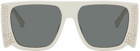 Magda Butrym Off-White Linda Farrow Edition 'All Eyes On Me' Sunglasses
