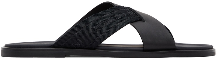 Photo: Giorgio Armani Black Leather Sandals