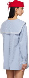 Bode Blue Club Stripe Sailor Coat