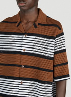 Burberry - Logo Stripe Shirt in Brown