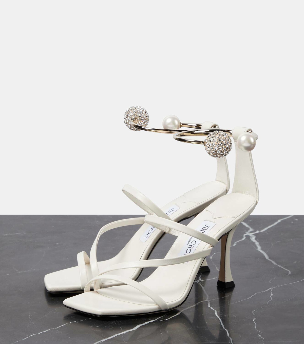 Jimmy Choo Ottilia 90 embellished leather sandals Jimmy Choo