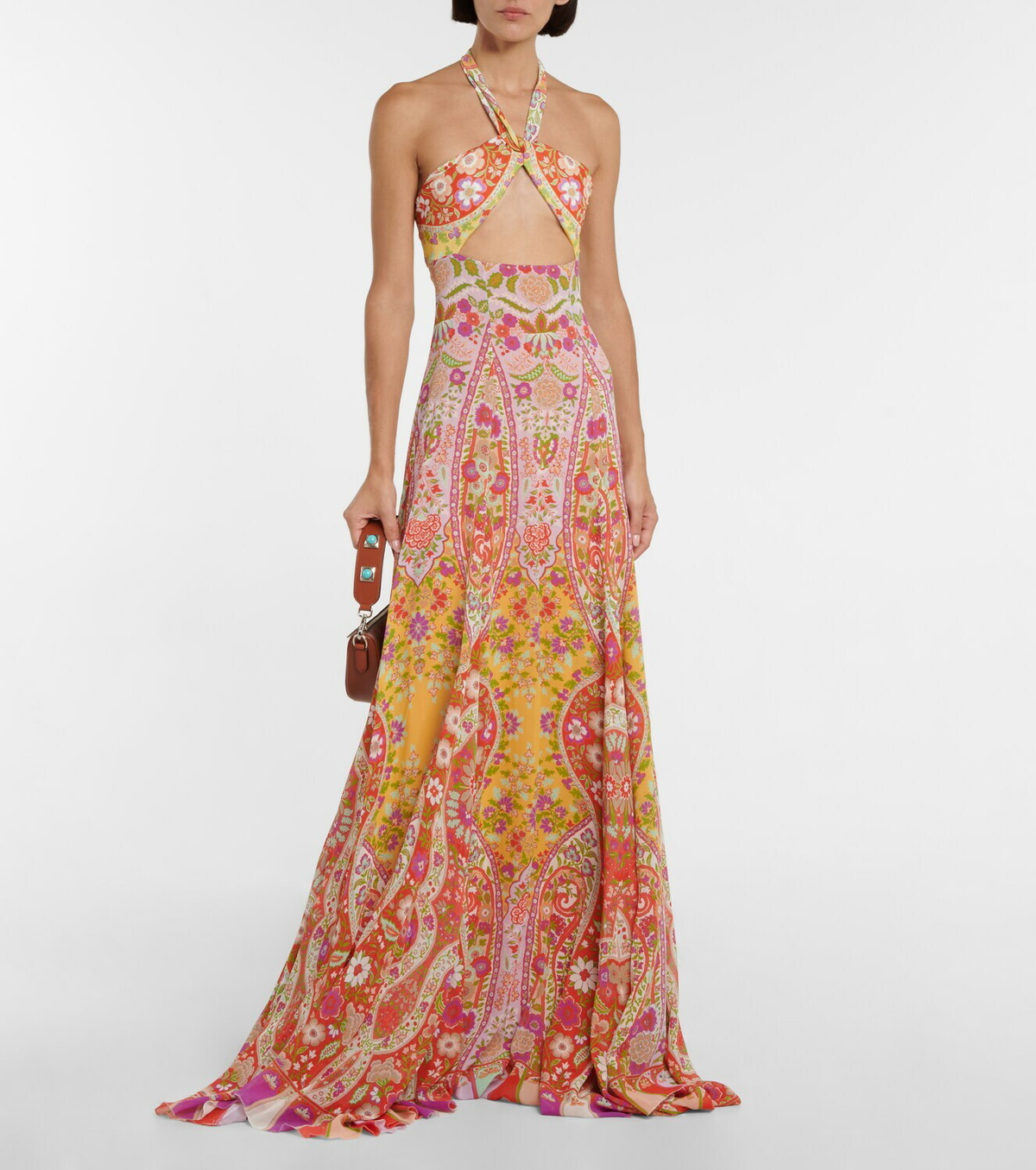 ワンピース ETRO 'Lee' long dress Multicolor ETRO Long Tiered Dress | Blue | FARFETCH