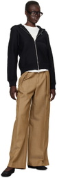 Burberry Black Thistle Logo Zip Hoodie