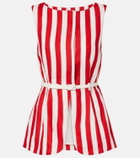 Posse Pamela belted striped linen vest