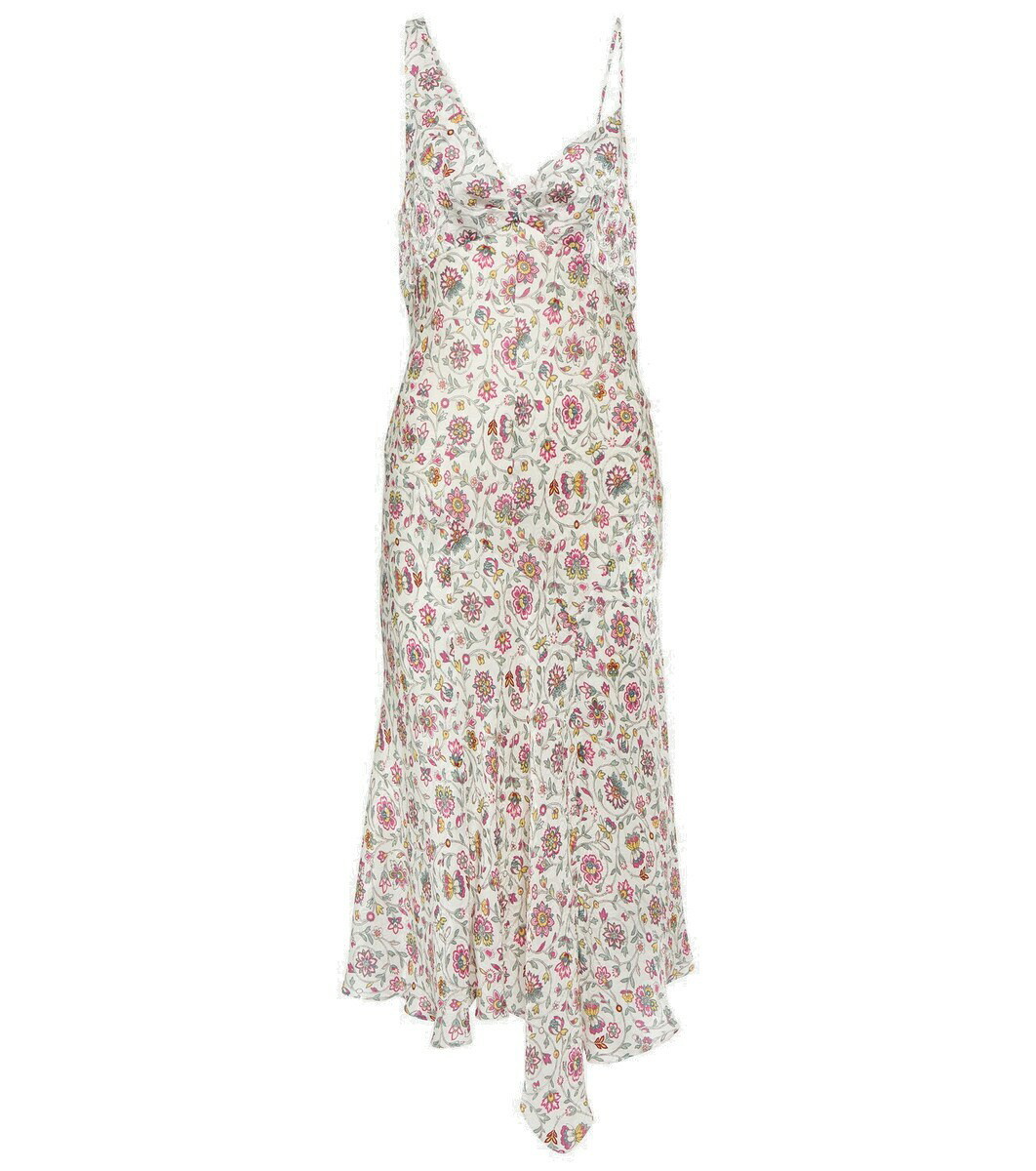 Isabel Marant Lucia floral satin midi dress Isabel Marant