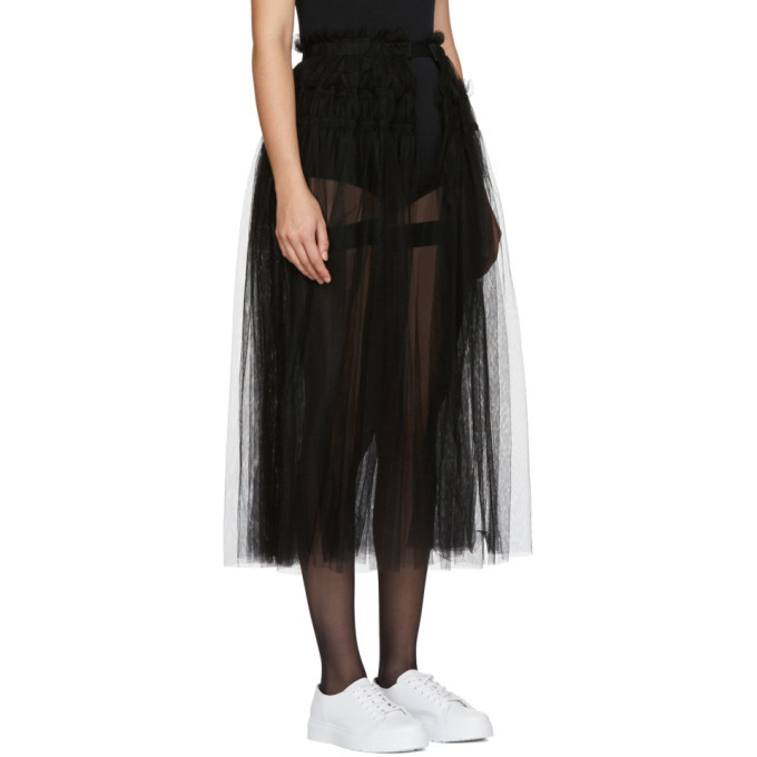 Chika Kisada Black Tulle Belt Skirt