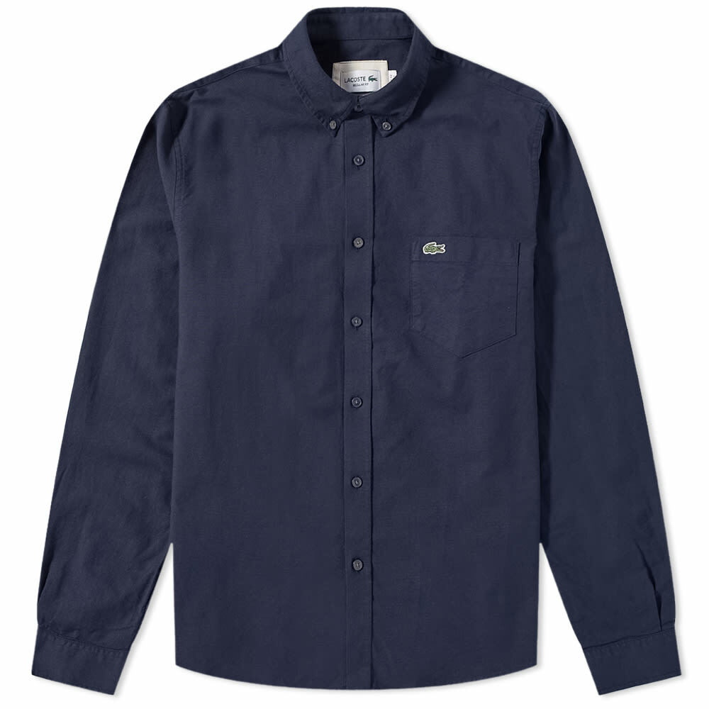 Lacoste Men's Button Down Oxford Shirt in Navy Lacoste