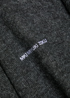 Mki Miyuki Zoku Logo-embroidered Hooded Brushed Knit Jumper Charcoal
