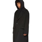 Juun.J Black Hooded Coat