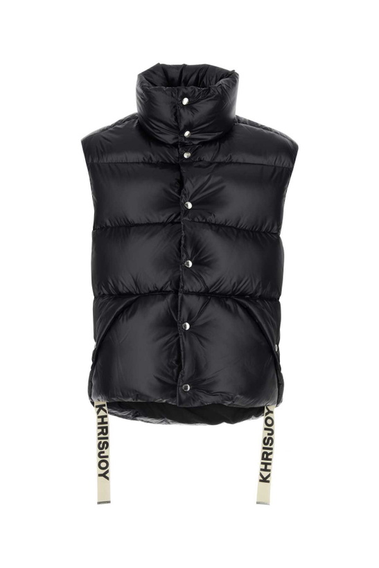 Photo: Khrisjoy Black Nylon Sleeveless Puff Shiny Down Jacket
